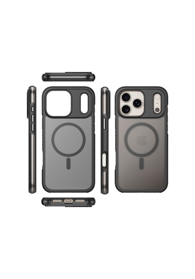 Buff Apple Uyumlu iPhone 17 Pro Magsafe Air Bumper Kılıf Siyah