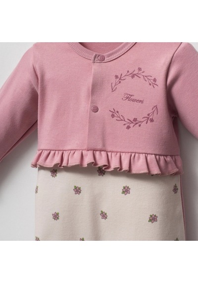 Moi Noi Baby Moi Noi Flowers Şapkalı Tulum Mnb1263 Mürdüm