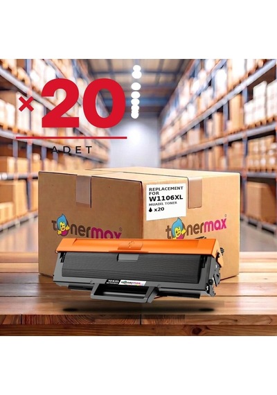 Hp Laser Mfp 135wg Uyumlu  Toner Çipli W1106xl 20'li 5.000 Sayfa Ekstra Yüksek Kapasite
