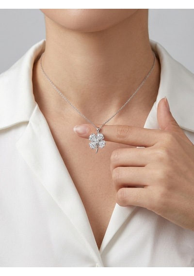 Çekirdekjewelry 925 Ayar Gümüş Yonca Kolye Zirkon Taşlı Şans Yoncası Kolye, Zarif Kadın Kolyesi Gümüş Çekirdekjewelry 925 Ayar Gümüş Yonca Kolye Zirkon Taşlı Şans Yoncası Kolye, Zarif Kadın Kolyesi Gümüş