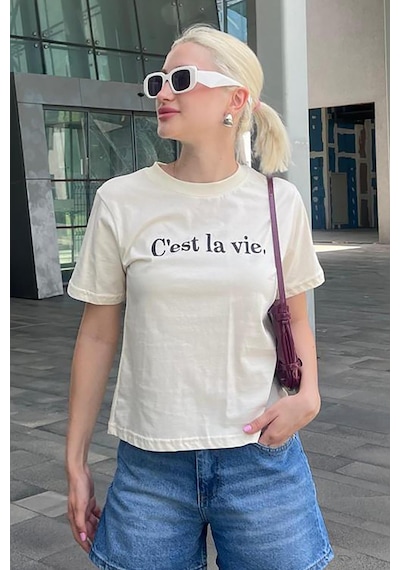 Madmext Siyah Bisiklet Yaka Pamuklu Kısa Kollu Kadın T-shirt Mg2150-siyah Siyah