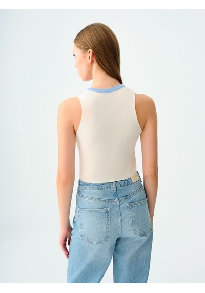 LOFT Crop Kadın Atlet Mavi