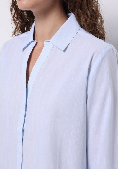 Colin's Colins Regular Fit Shirt Neck Çizgili Kadın Mavi Roll-up Gömlek Cl1074640 Q1.v1 Ble Mavi Colin's Colins Regular Fit Shirt Neck Çizgili Kadın Mavi Roll-up Gömlek Cl1074640 Q1.v1 Ble Mavi
