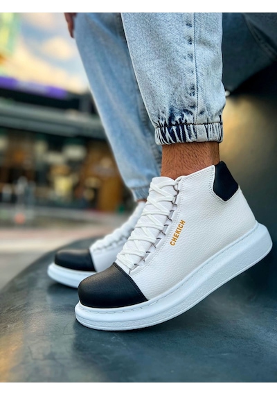 Saklımoda Ch258 Gbt Roma Colourful Erkek Bot Beyaz/sıyah Çok Renkli