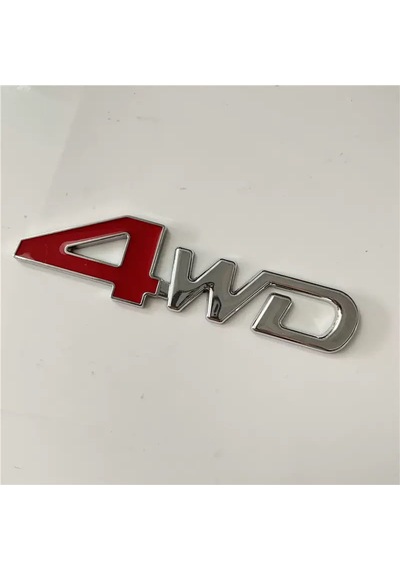 Jeep 4wd Bagaj Yazısı Kırmızı Renk Jeep 4wd Trunk Emblem Red Jp4wdkirmizi