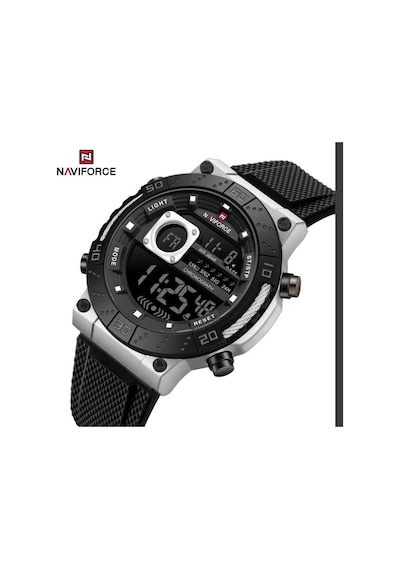 Naviforce Dijital Erkek Kol Saati Alarm Kronometre Metalik