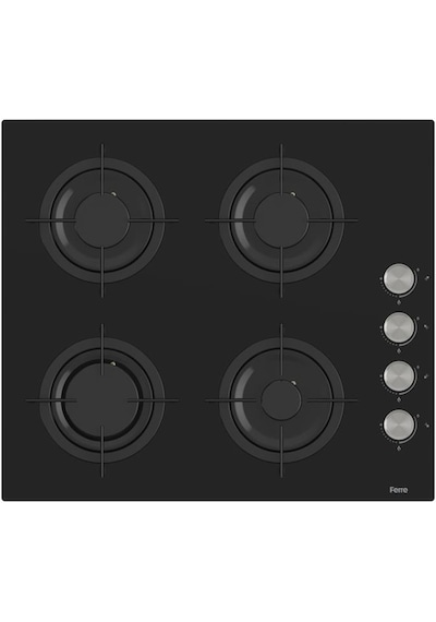 Ferre Fryart CS Serisi XE63CS - CS205 - D063 Siyah Cam Ankastre Set