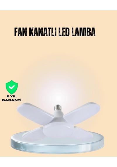 Yüksek Işık Güçlü Led Ampül 4 Kollu Katlanır Pervane Tasarım Renkli 16188223