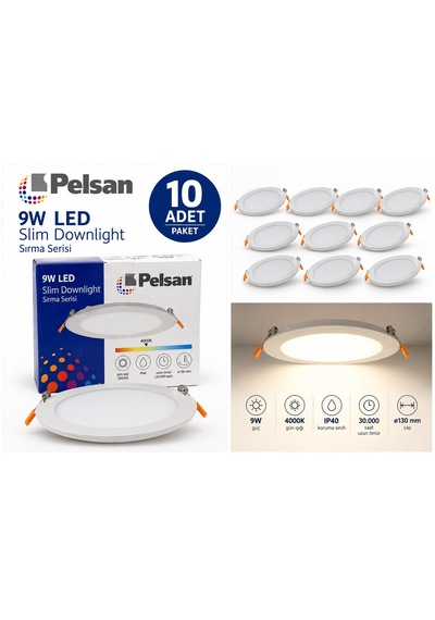 Pelsan 9w 4000k Sıvaaltı Armatür Beyaz