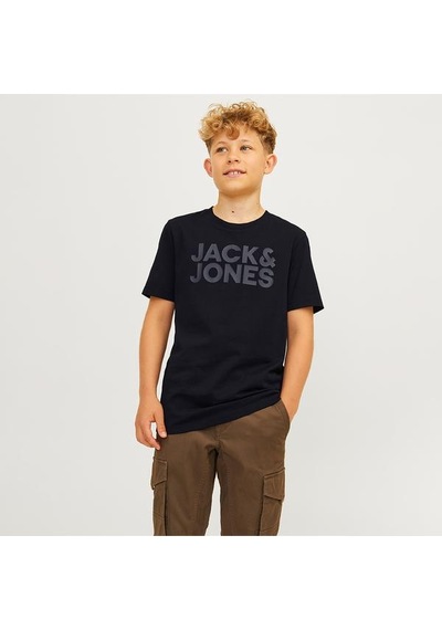 Jack & Jones Jack&jones Corp Logo Erkek Çocuk Siyah Tişört