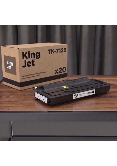 Kingjet Kyocera Uyumlu  Tk-7125 Standart Kapasiteli 20'li Paket Çipli Uyumlu  Toner