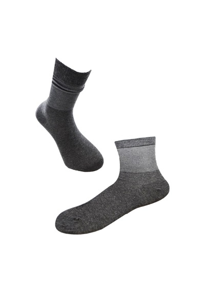Natural Erkek Çorap Organik 41-46 Club Gri