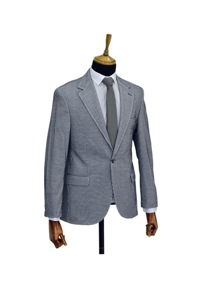 Erkek Tek Spor Ceket Çift Yırtmaçlı Bgl-st03982 Lacivert
