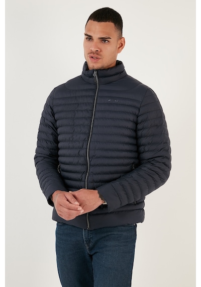 Buratti Su Itici Slim Fit Cepli Dik Yaka Şişme Erkek Mont 649010 Lacivert