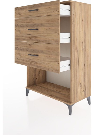 Hyperion Dolap 3 Çekmeceli 88x44x134 Çam-çam Çam
