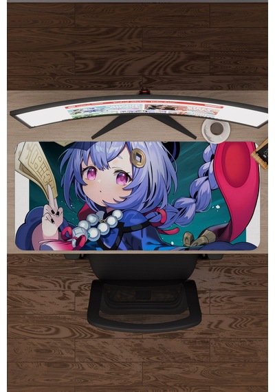Qiqi Genshin Impact Anime Gacha V2 - 90x40 Xxl Gaming Mouse Pad Fare Altlığı