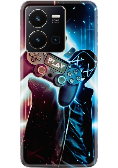 Vivo Y35 Kilif Silikon Desen Play Me 1757 566402771