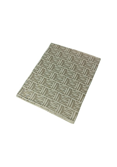 Mim Eşarp İpeksi Dokulu Jakarlı Geometrik Desenli Şal 75x190 Cm Vizon