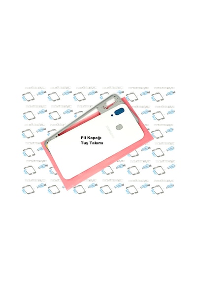Samsung Uyumlu Galaxy A30 A 305 Full Kasa Arka Pil Batarya Kapağı Beyaz