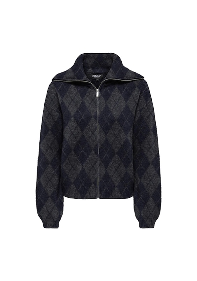 Only Onlmaroon Ls Zıp Collar Cardıgan Knt Lacivert