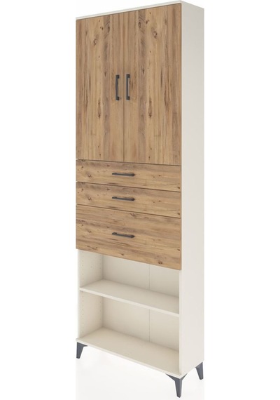 Arges Dolap 4 Raflı 3 Çekmeceli 2 Kapaklı 88x30x243 Aytaşı-çam Aytaşı