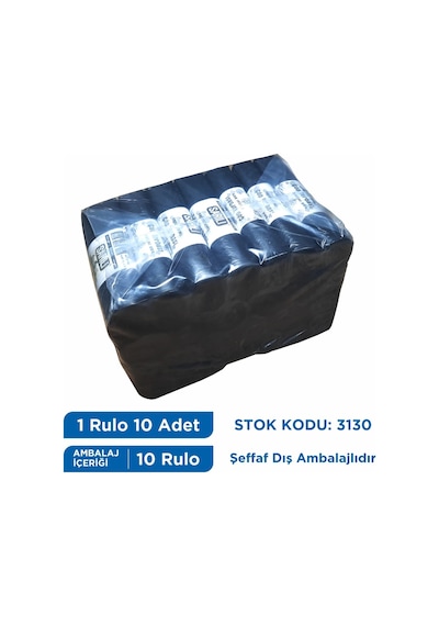 Sarılı Endüstriyel Çöp Torbası Hantal Boy 100X150 Koli 10 Rulo