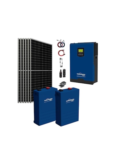 20.000 Watt Büyük Bağ Evi Solar Paketi 550w Güneş Paneli 5kw İnverter 10kw Lityum Akü
