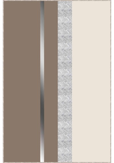 Bej Silver Kaymaz Taban Modern Kesme Rulo Yolluk Halı Vh018n11
