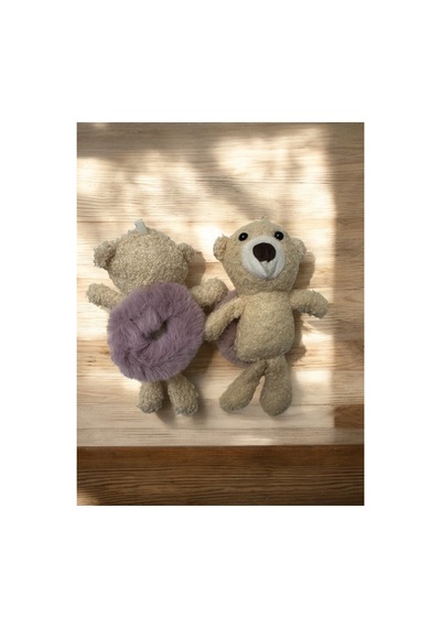 Ayıcıklı Peluş Lastik Simit Toka Mor - 673862609 Mor