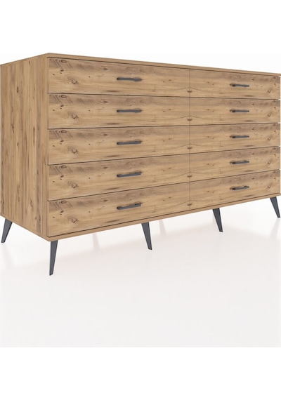 Kronos Konsol 10 Çekmeceli 176x59x99 Çam-çam Çam-çam