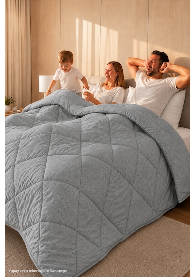 Formeya Antrasit Gri Soft Kışlık Yorgan Tek Kişilik 155X215