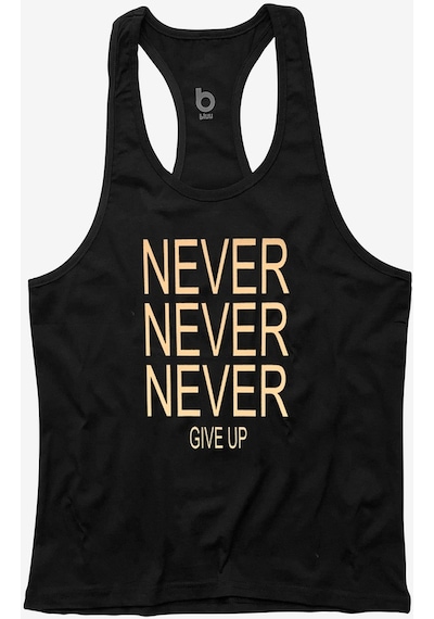 Bluu Nevernever2 Fitness Gym Tank Top Sporcu Atleti (532942122) Siyah