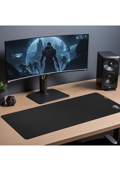 Dark 80x30cm Hybrid Kumaş - 4mm Kalınlık - Özel Yüzey Altı Dikiş - Kaydırmaz Zemin Xl Premium Mousepad