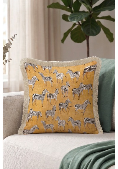 Egzotik Zebra Desenli Safari Saçaklı Yastık Kılıfı - Jakar Bohem Hardal Krem Püsküllü Kırlent Kılıfı Gizli Sahil Opal Egzotik Zebra Desenli Safari Saçaklı Yastık Kılıfı - Jakar Bohem Hardal Krem Püsküllü Kırlent Kılıfı Gizli Sahil Opal