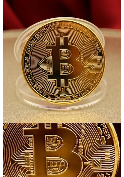 A Kalite Bitcoin Sanal Paranın Madeni Anı Hediyelik Metal Para Yuvarlak Coin