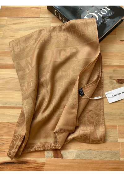 Miorel Scarfs Cd Desen Kaşmir İpek Şal Scarfs Cashmere Shawl Hijab Yeni Sezon Gold