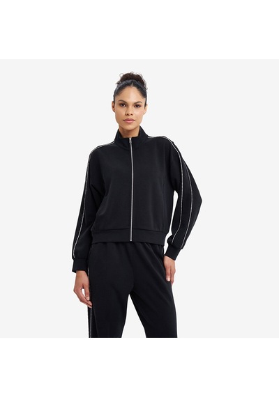 Lescon Siyah Kadın Fermuarlı Sweatshirt 26n-2113
