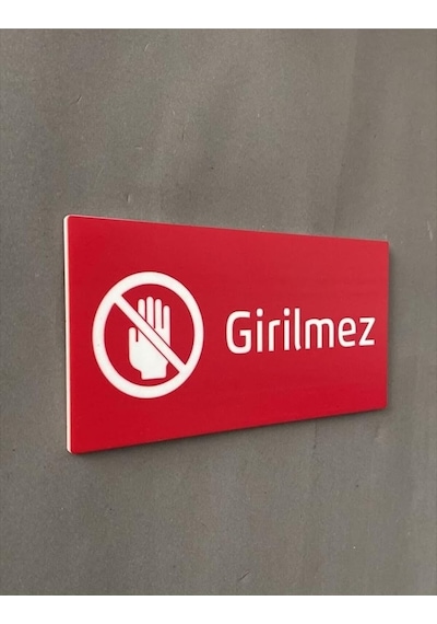 Kendinden Yapışkanlı Girilmez Uyarı Levhası Diğer