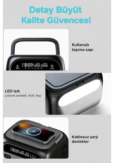 Ortec Ap400 600w - 10800mah - 345wh Kapasite Lifepo4 Taşınabilir Güç Istasyonu, Güç Kaynağı, Güneş Paneli Ile Şarj Desteği