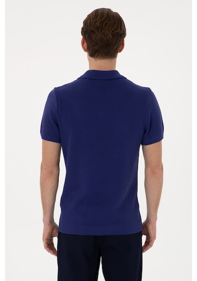 U.S. Polo Assn. Erkek Slim Fit Polo Yaka Açık Lacivert Tişört 50299409-VR059