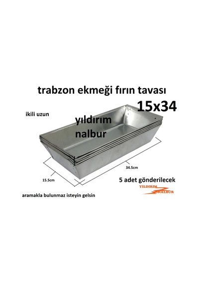 Trabzon Ekmeği 15x34 Fırın Tavası Puntalı İkili Uzun Taş Fırın Ta