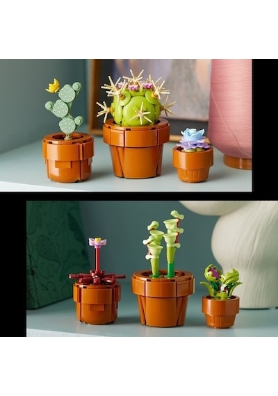 LEGO® Botanicals Minik Bitkiler 10329 – Yetiskinler için Farkli Türlerde 9 Bitki Içeren Yapay Çiçek Modeli Yapim Seti (758 Parça)