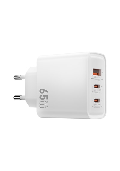 Wiwu Wi-g005 Essen Serisi Gan Tech Pd Hızlı Şarj Özellikli Şarj Başlığı 65w Beyaz