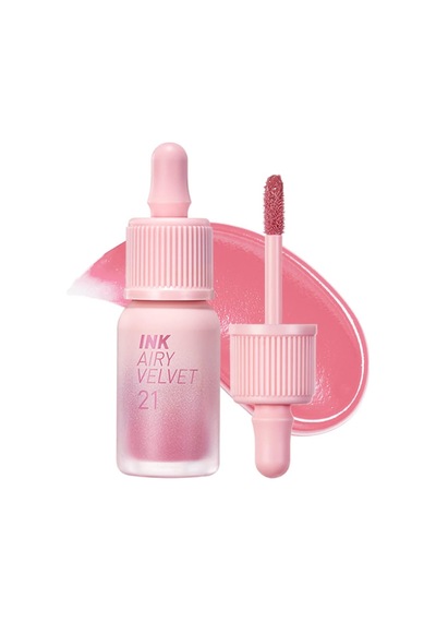 Uzun Süre Kalıcı Ve Hafif Formüllü, Kadife Bitişli Tint Ink Airy Velvet 21 Fluffy Peach Çok Renkli