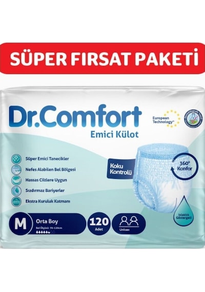 Yetişkin Mmici Külot Bez Medium 30'lu 4 Paket 120 Adet M