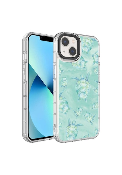Apple Uyumlu  iPhone 13 Kılıf Renkli Desenli Sert Silikon Zore Korn Kılıf