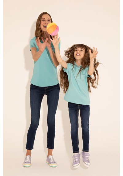 U.S. Polo Assn. Kız Çocuk Fıstık Polo Yaka Basic Tişört 50288501-vr087 992423