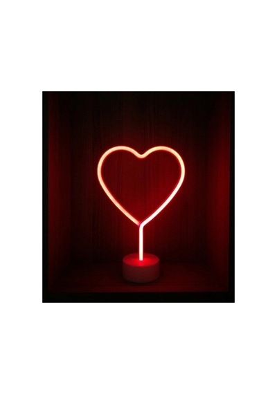 Hubrendy Emin Neon Işıklı Kalp Masa Gece Lambası Pil+usb 17092623