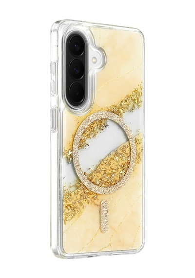 Onegif Samsung Galaxy A57 5g Lotus Simli Magsafe Kapak - Gümüş - Gümüş