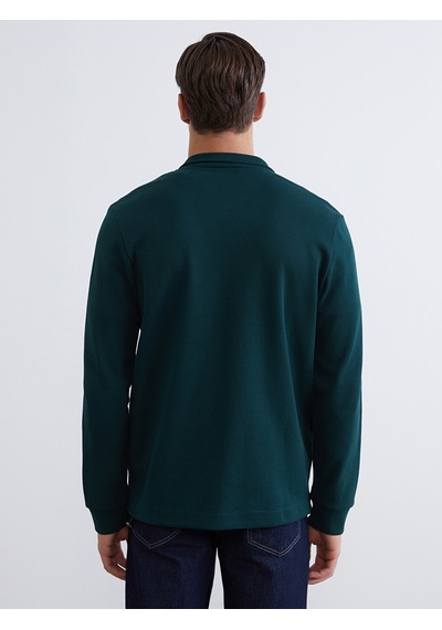 Lcwaıkıkı Classic Yeşil Dik Yaka Erkek Fermuarlı Sweatshirt